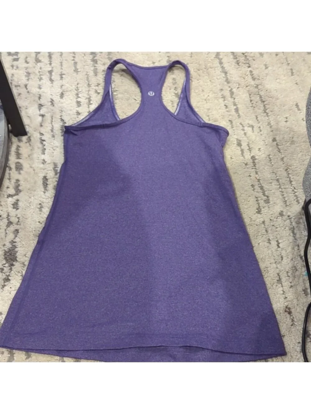 Lululemon Cool Razorback tank heathered purple reversible